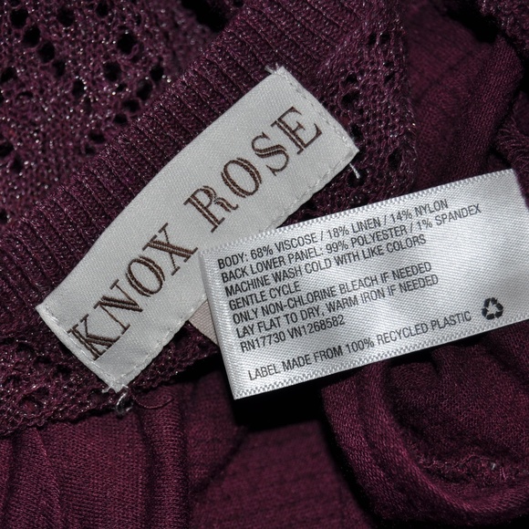 New KNOX ROSE Pointelle Ruffle Hem Sweater Top D6 - Picture 6 of 8